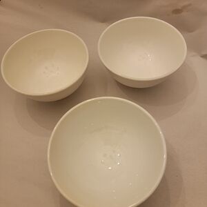 Vtg Pier 1 Porcelain Cream Color Soup Noodle Cereal Bowl 6" Round 4" set of 3